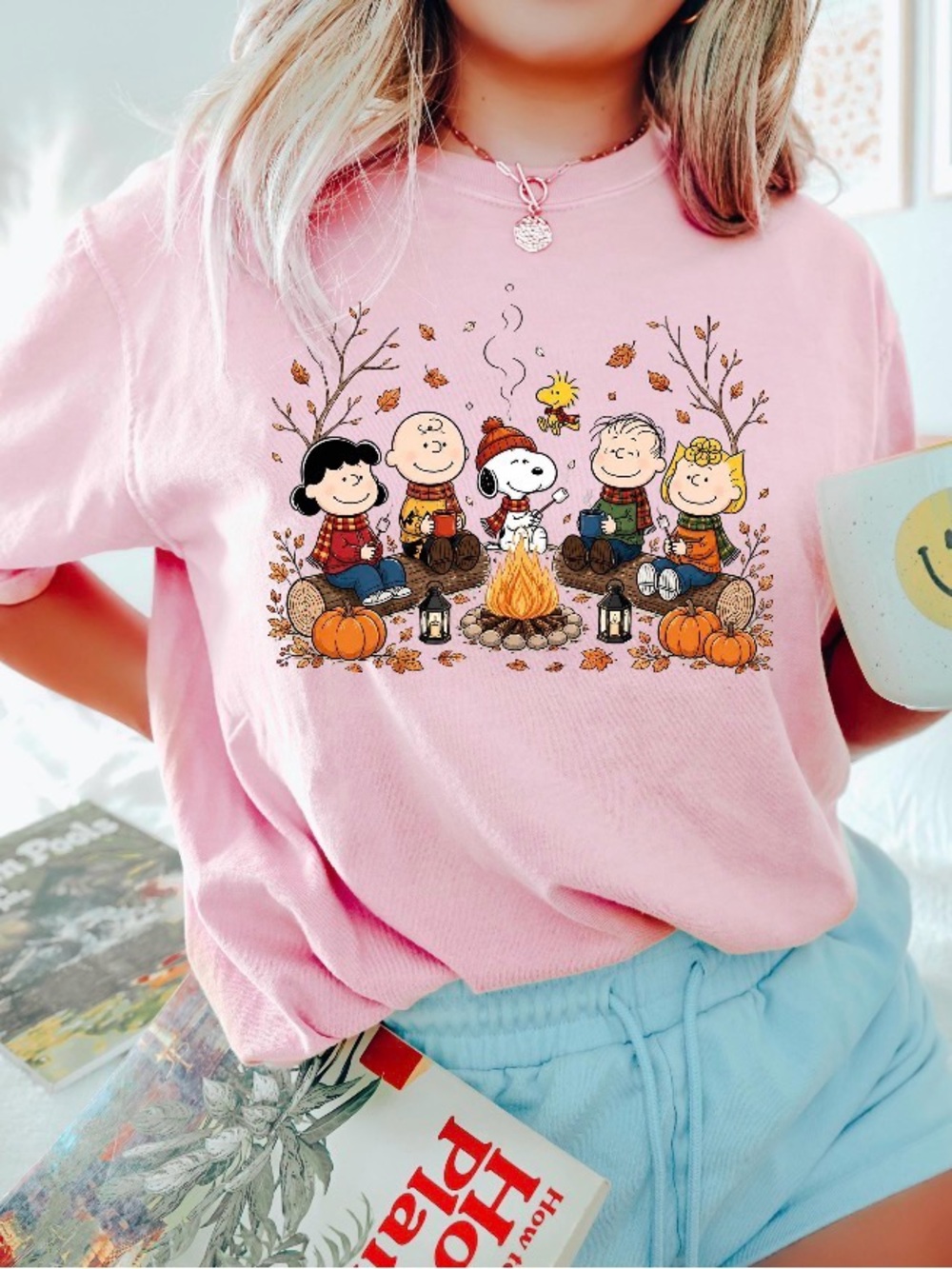 Peanuts Fall  2026 Spooky Campfire T-Shirt, Charlie Brown Autumn Graphic Tee